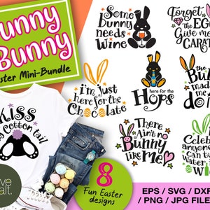 Funny Easter SVG Bundle, Funny Easter Quote SVG, Chemise de Pâques SVG bundle, Easter mug svg bundle, Funny Easter sublimation, Easter cut files