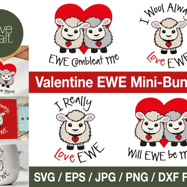 Valentines SVG bundle, funny valentine svg, ewe svg, valentine quote svg, valentine pun svg, valentine mug sublimation png, files for cricut