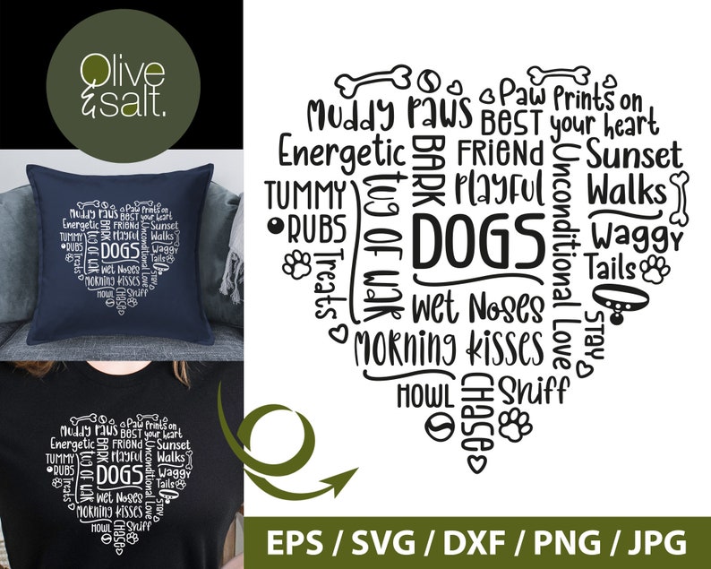 Dog Mom SVG, word art svg, dog lover svg, heart svg, Dog mom shirt svg, dog waterslide svg, Dog pillow svg, dog mom sublimation, dog mug svg image 1