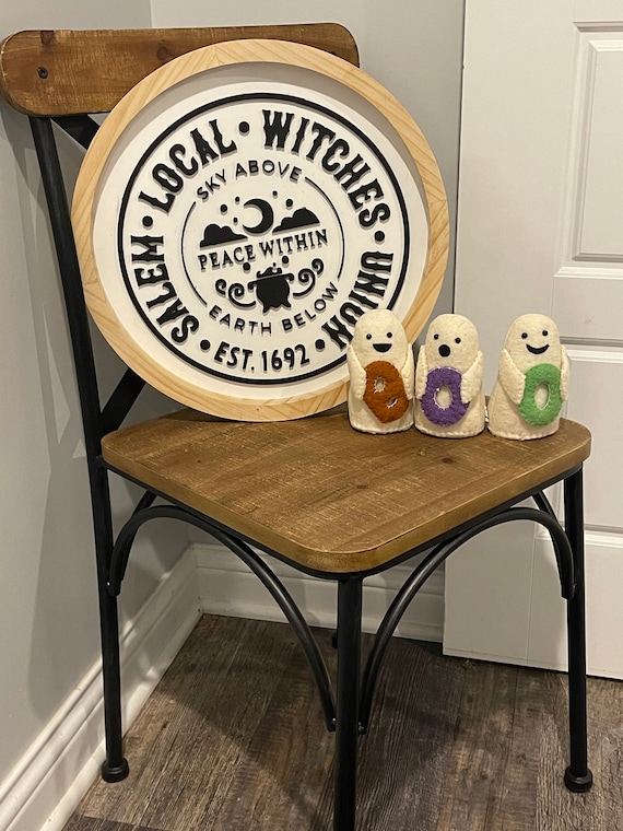 Spooky Salem Witches Union Painted Wood Halloween/Fall Sign