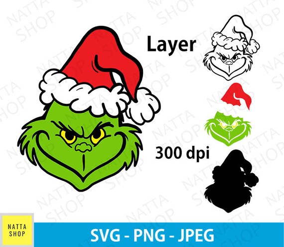 Download The Grinch SVG Easy Layer Grinch Face svg Grinch svg SVG ...