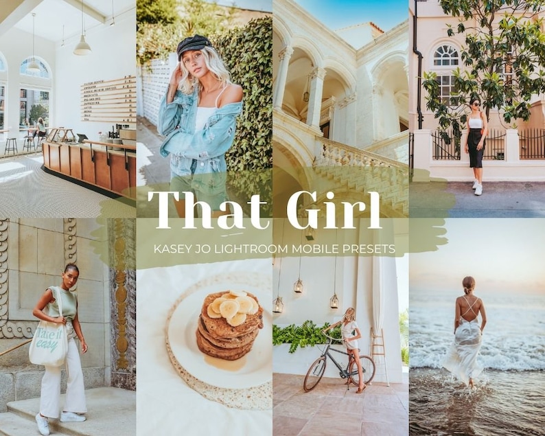 5 That Girl Mobile Lightroom Presets, Natural Photo Filter Instagram Bloggers, Bright Colorful Presets for Influencers image 1