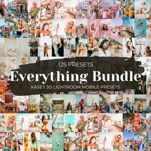 125 Everything Collection Bundle Mobile Lightroom Presets, Natural Photo Filter Instagram Bloggers, Bright Colorful Presets for Influencers