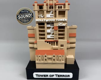 Tower of Terror Model With Stand: Onboard Audio and Rechargeable Battery. Park Icon Edition.