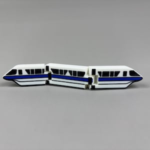 Brinquedo Monotrilho Flexi – Linha Azul | Trem Articulado com Articulações | Brinquedo de Mesa Inspirado na Disney