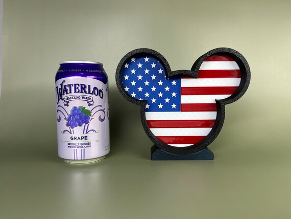 Mickey Mouse American Flag With Frame and Stand - Etsy
