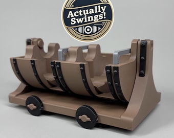 Seven Dwarfs Mine Train Ride Vehicle - Actually Swings!