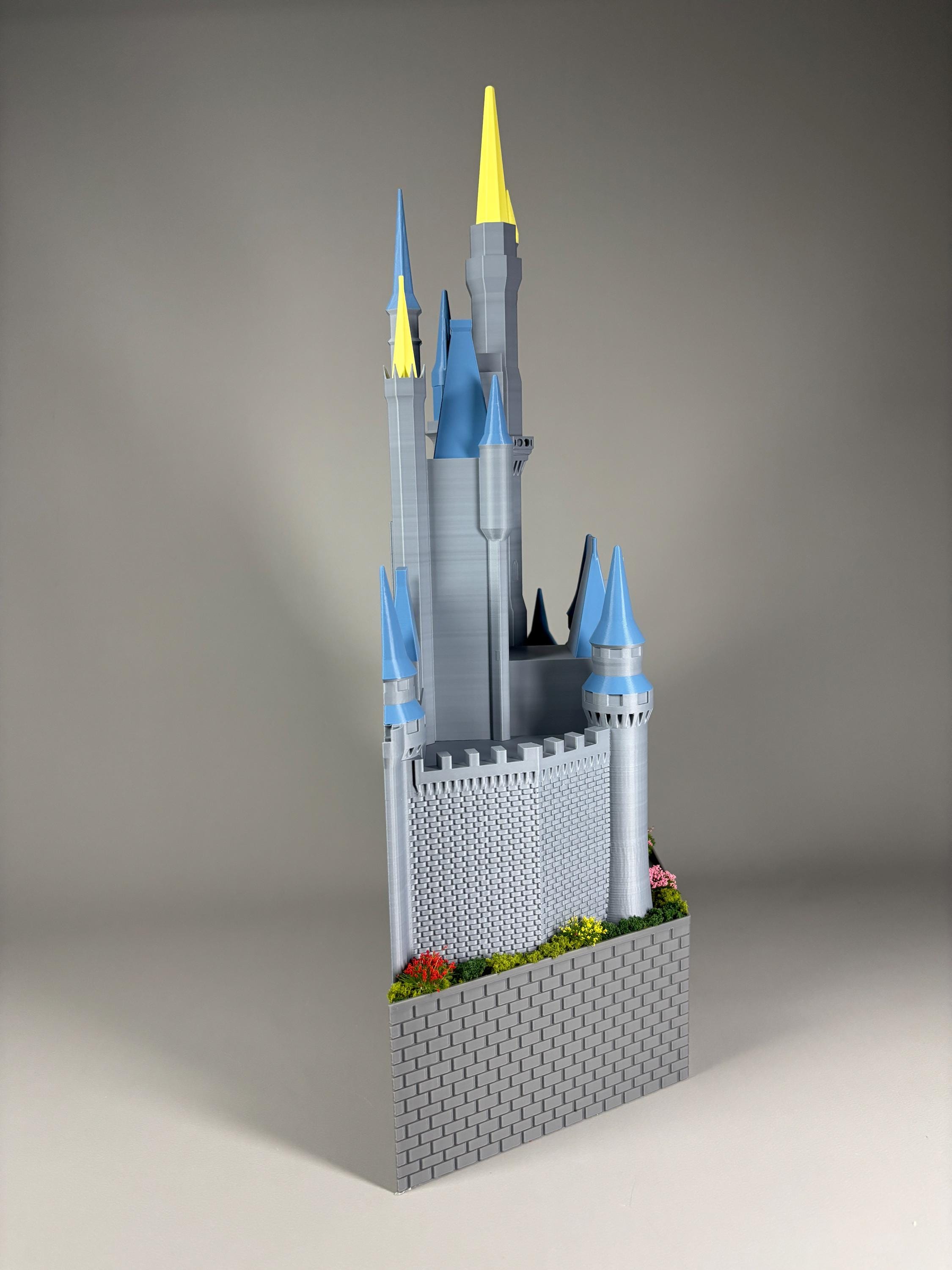 Cinderella Castle 3D Model with Fireworks Projection | Disney