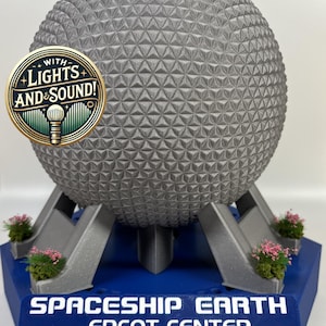 Spaceship Earth Model With Working Lights and Choice of Soundtrack! Watch video!