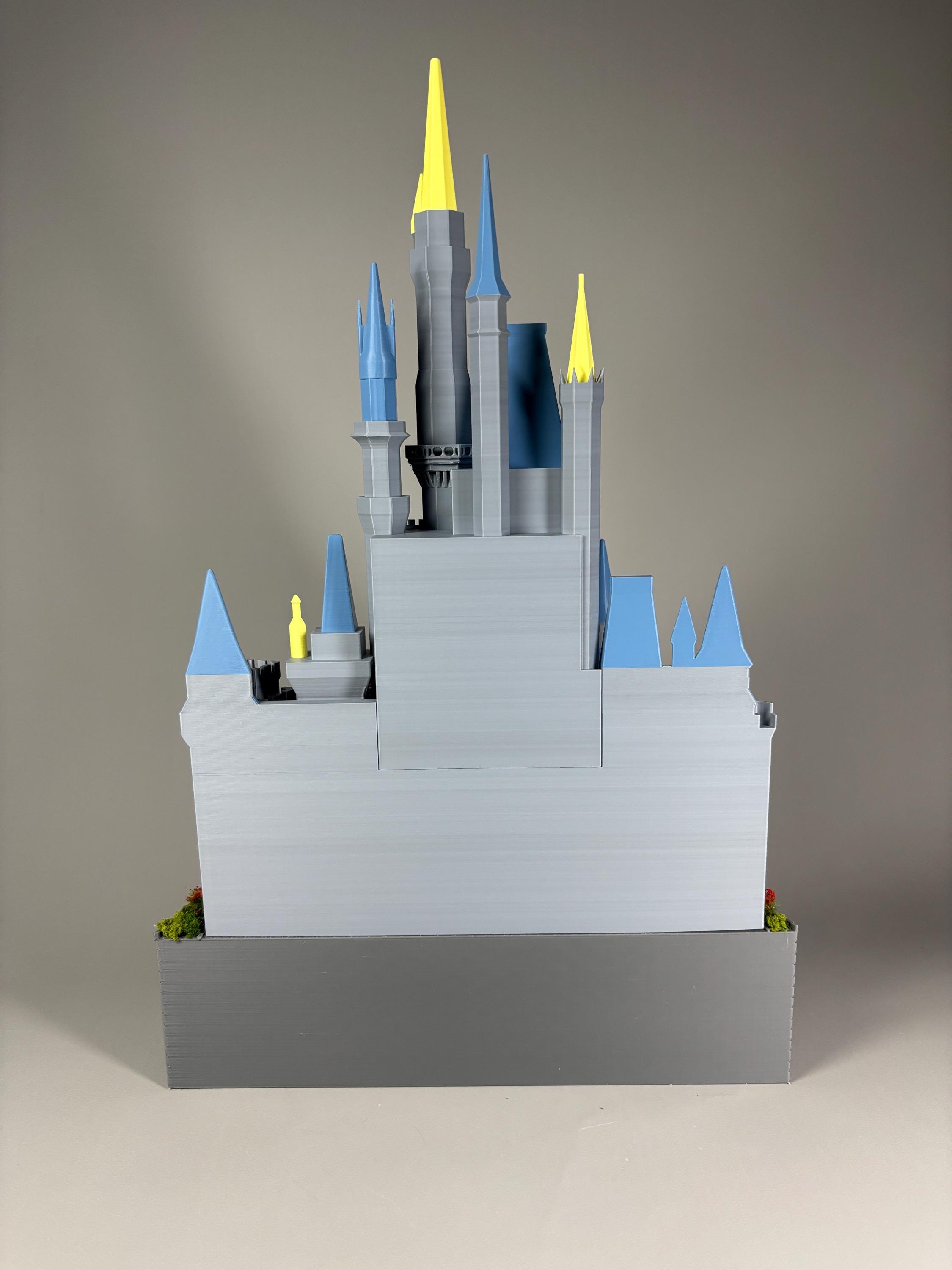 Cinderella Castle 3D Model with Fireworks Projection | Disney