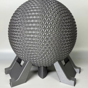 Spaceship Earth Sculpture: Precision Printed with Shimmering Surface, Rigid Structure, and Stunning Resolution - Two Sizes!
