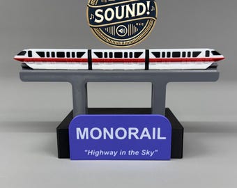 Disney Monorail with stand and audio soundtrack! Completely wireless!