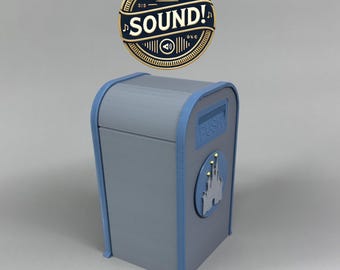 Cinderella Castle Trash Can Replica: Onboard Audio and Rechargeable Battery