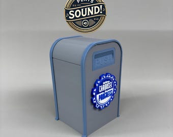 Réplica del bote de basura del Carrusel del Progreso: audio integrado, batería recargable