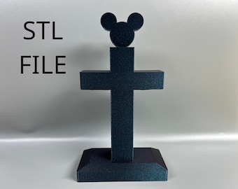 Mickey Mouse Inspired Cross STL File - Digital File Only!
