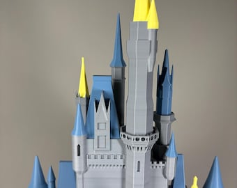 Cinderella Castle 3D Model with Fireworks Projection | Disney