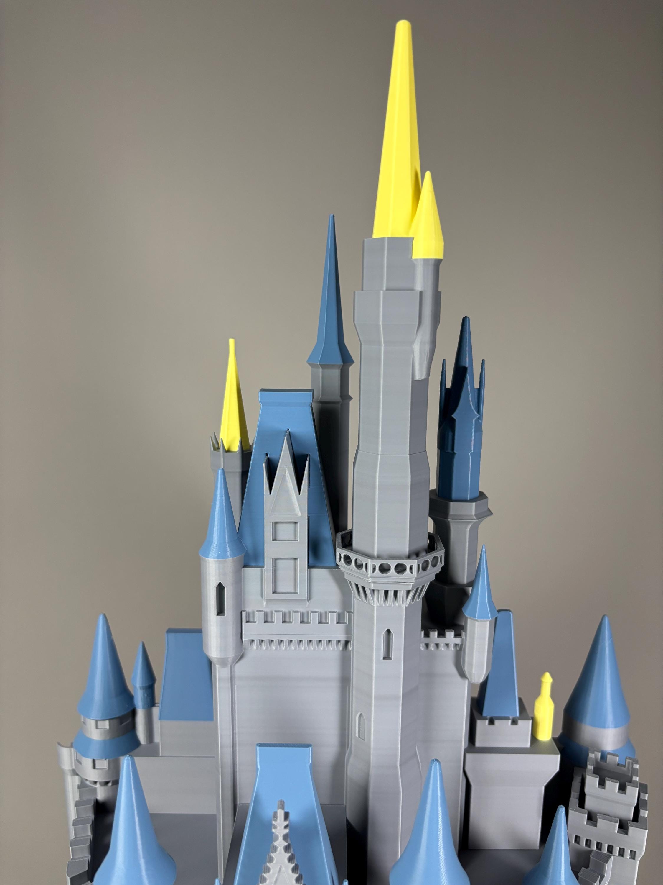 Cinderella Castle 3D Model with Fireworks Projection | Disney