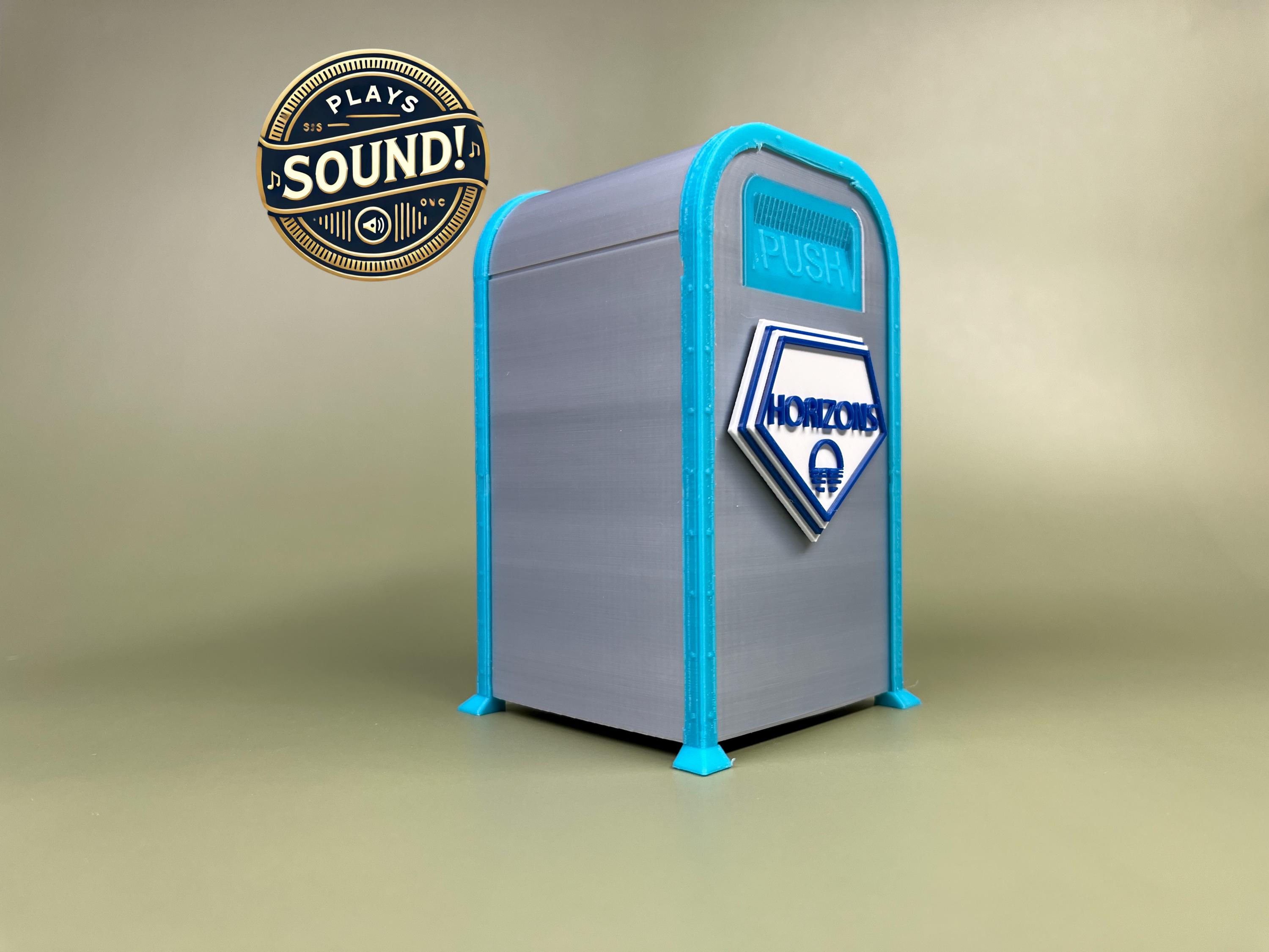 Horizons Trash Can With Onboard Audio and Rechargeable Battery