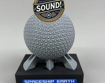 Spaceship Earth Replica With Stand: Onboard Audio and Rechargeable Battery