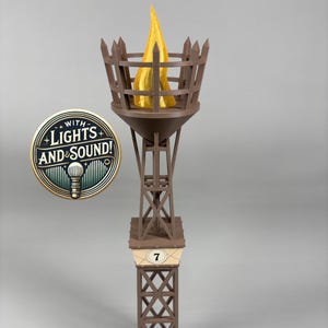 Illuminations Epcot Torch With Flickering LED Flame and Sound! Watch video!