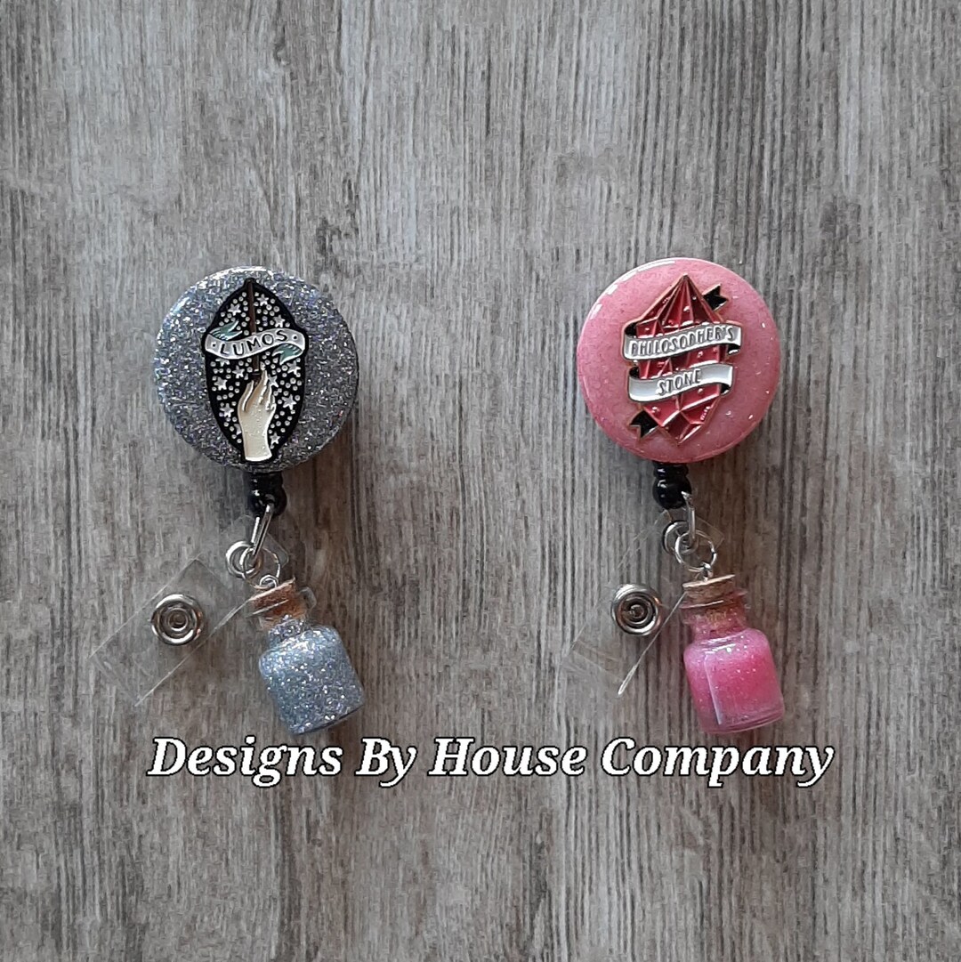 Wizard Spell/potion Themed Badge Reel Badge Holder ID Holder Etsy