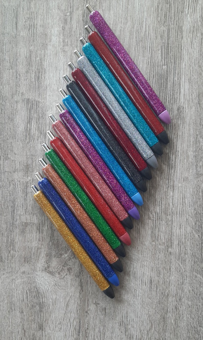 Refillable epoxy glitter pens customized glitter pen medical Etsy