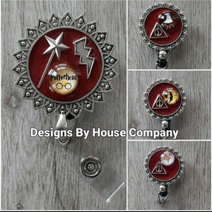 Wizard Badge Reel. Wizard House Badge Reel. Nurse Badge Reel. Medical ID Badge Reel. Potter Badge Reel. Wand Badge Reel.