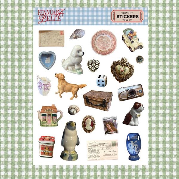 Scrapbook Junk Journal Trinkets Ephemera Sticker Sheet