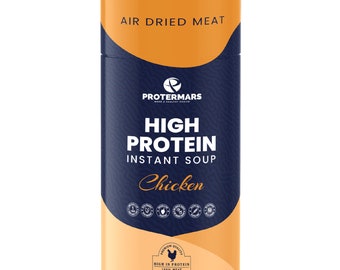 Keto Soup , Diabetic Instant Soup , High Protein Soup , 100% Air Dried Chicken Fillets, Gluten Free- 10 Servings