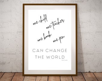 Print for Classroom I Inspiring Quote Print I Printable Wall Art I Minimalist Poster I Art Print