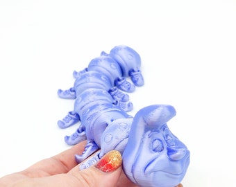 Oruga mágica articulada impresa en 3D