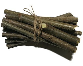 20 hazel sticks  15 - 18 cm (about 6 - 7 inch) long, a bundle of 20 branches, Craft sticks Hazel stick Wood craft supply,real hazel nut wood