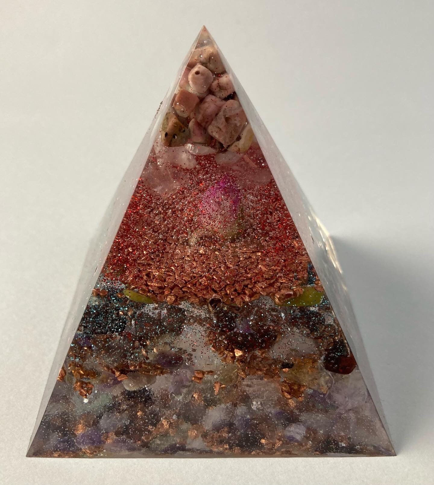 Handmade resin crystal pyramid Etsy