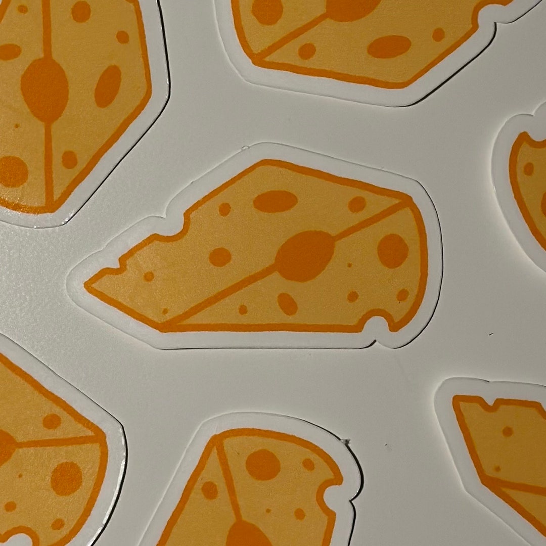 Cute Cheese Sticker | Waterproof Laptop, Water Bottle Decal - Etsy