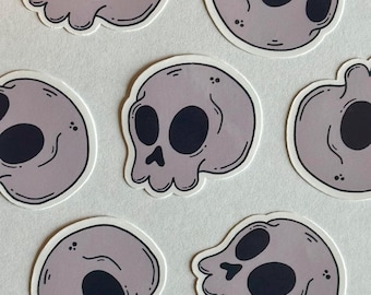 Laminated Skull Sticker | Waterproof Laptop Decal