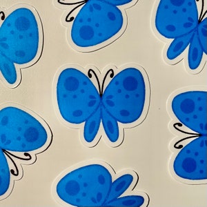 blue butterfly sticker | insect sticker | cute sticker | laptop sticker | water bottle sticker