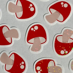 mushroom sticker | fungi sticker | holographic sticker | cute stickers | laptop sticker | water bottle sticker