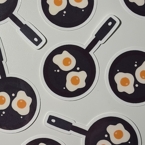 fried egg sticker | food sticker | cute sticker | laptop sticker | water bottle sticker