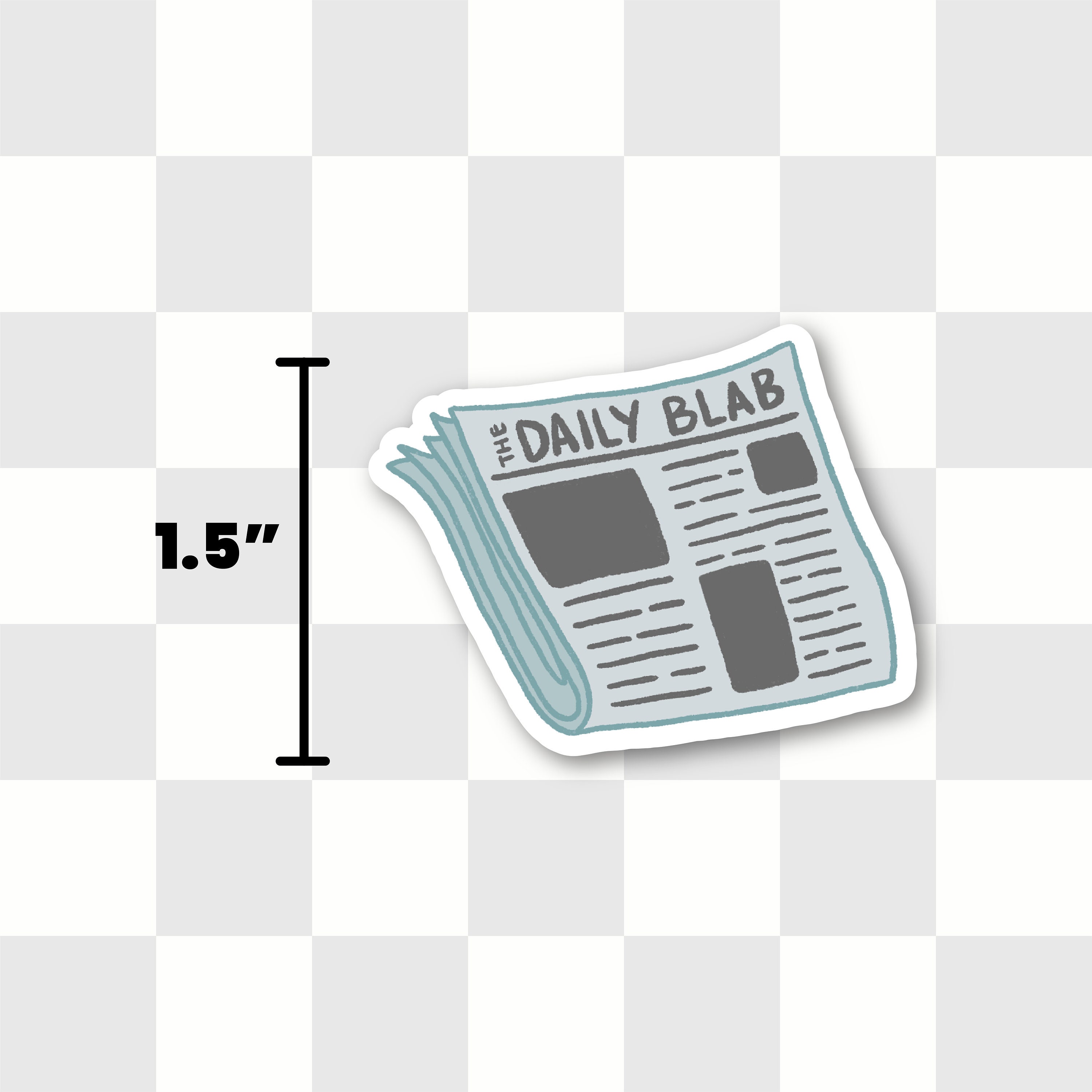 Newspaper Sticker Design Newspaper Sticker | Journalism Sticker | Funny Sticker | Laptop Sticker ...