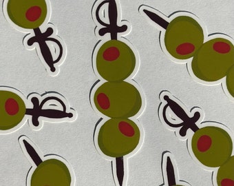 green olives sticker |  food sticker | cute stickers | laptop sticker | water bottle sticker