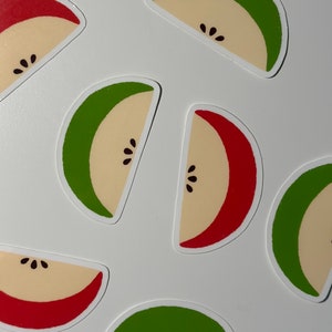 apple sticker | red OR green sticker | cute stickers | fruit stickers | laptop sticker | water bottle sticker