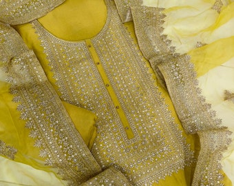 Seide Maheshwari Anzüge Tilla Bestickt mit Duppata Stola Ungenähte, Genähte Kundenspezifische Aufträge Damenkleidung Salwar Kameez Hochzeitsfeier