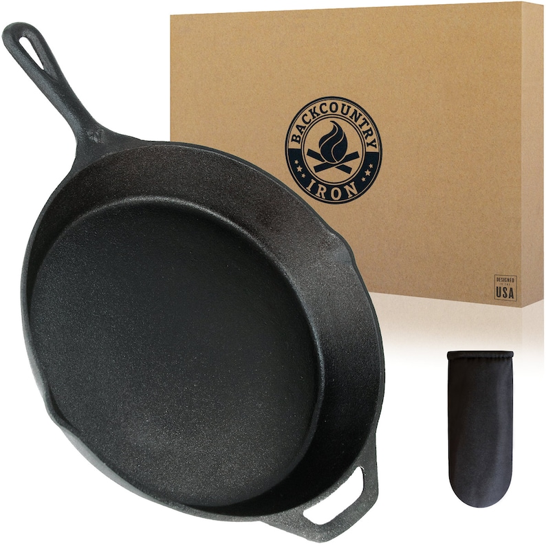 Backcountry Iron Round Preseasoned Cast Iron Skillets Etsy