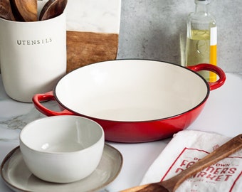 Backcountry Iron Enameled 3.5 Quart Signature Cast Iron Braiser with Lid