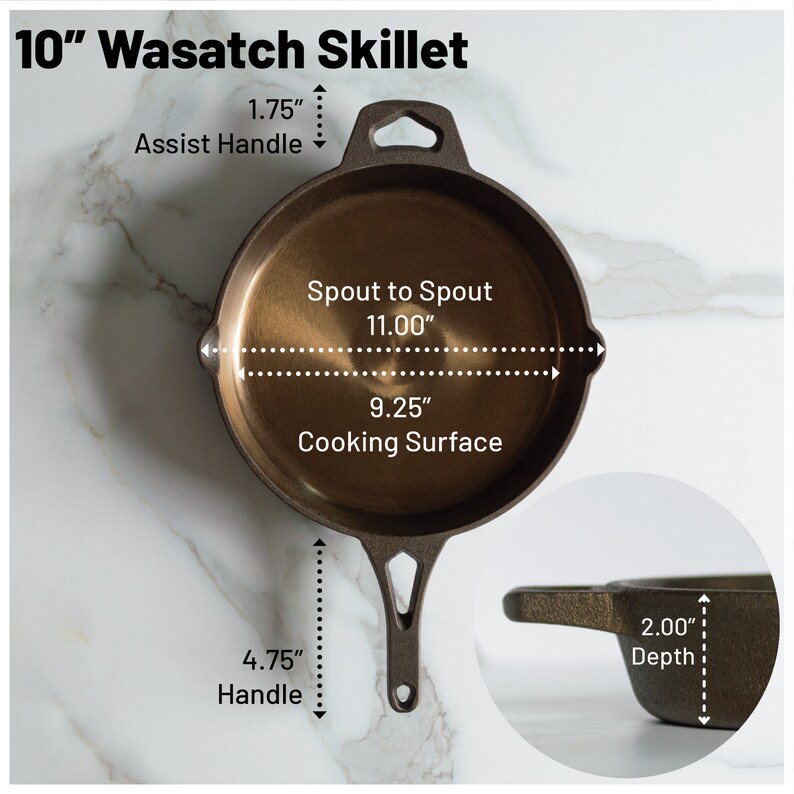 Backcountry Iron Wasatch Smooth Cast Iron Skillet - Thumbnail 5