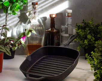 Backcountry Iron Square Grill Pan Pre-Seasoned Cast Iron