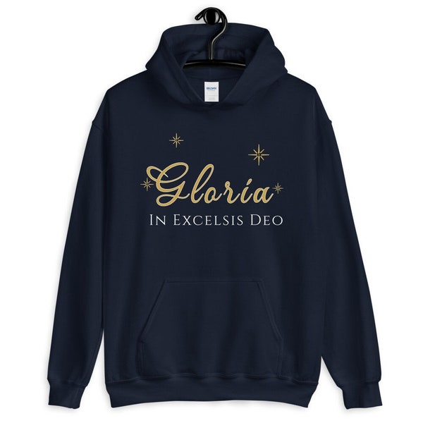 Gloria In Excelsis Deo Unisex Hoodie, Hoodie, Christian Hoodies, Christian Apparel, Religious Clothing, Inspirational Clothing, Unisex