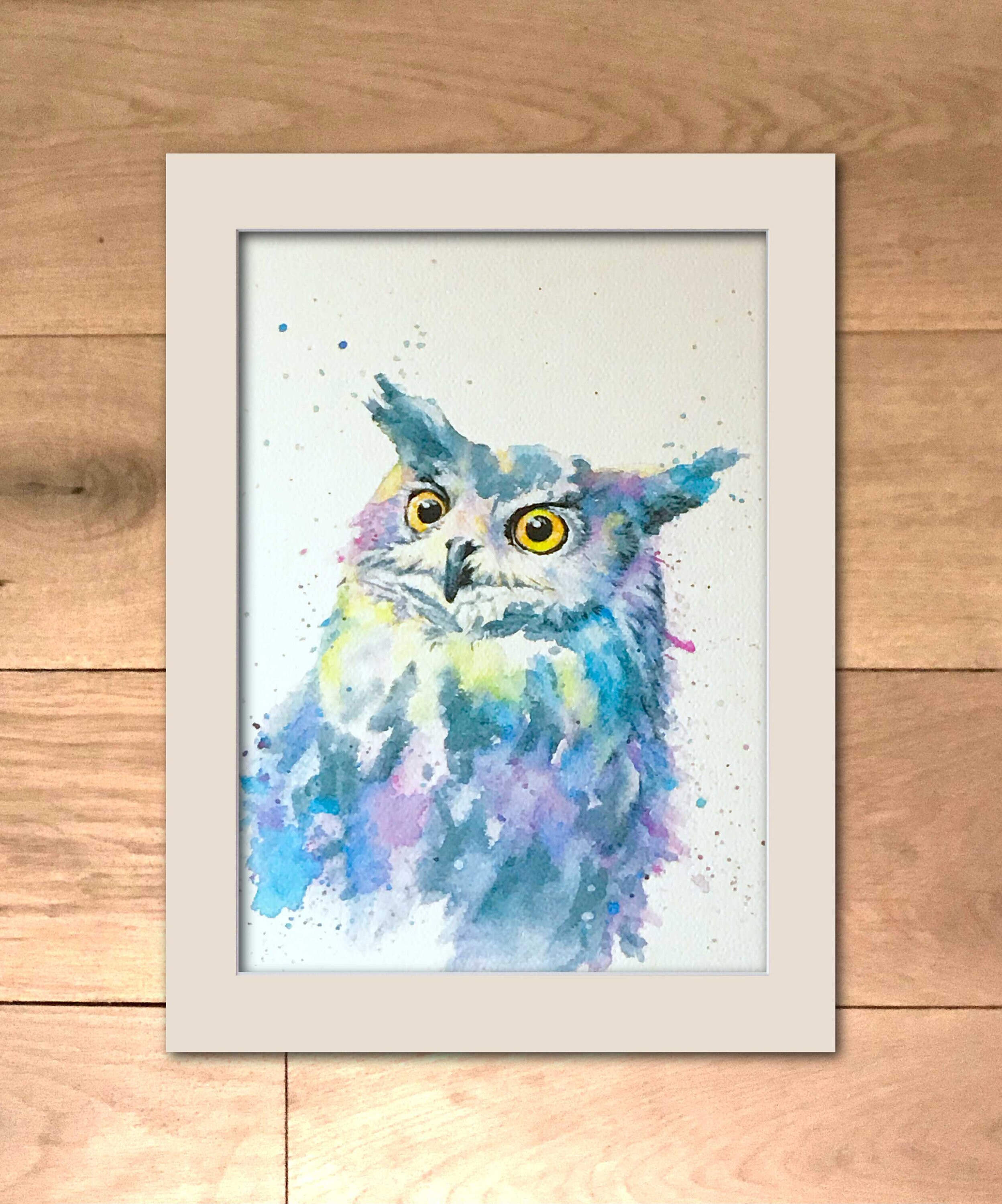 OWL Art Print of Original Watercolour