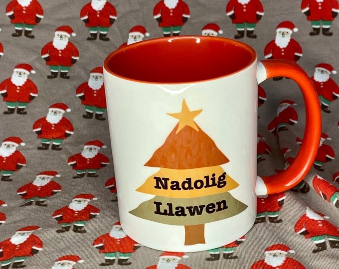 Mwg Nadolig Llawen  / Nadolig Llawen(Merry Christmas) mug. Can be personalised