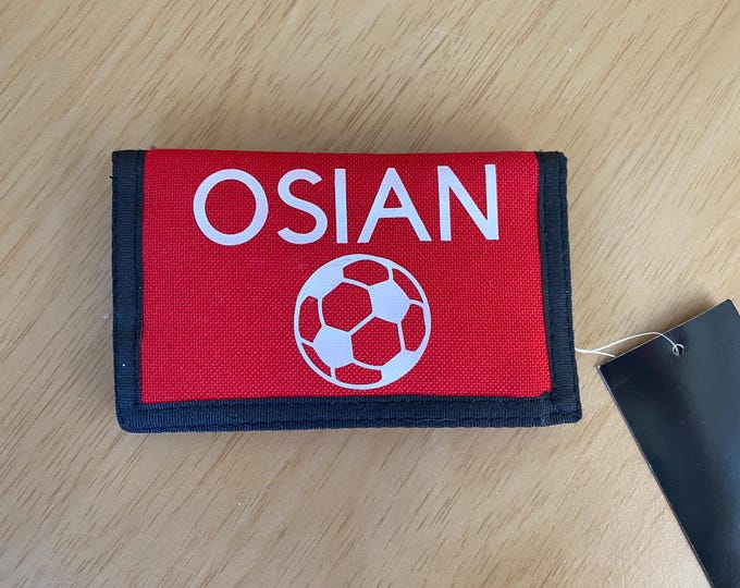 Personalised Kids Wallet Waled wedi ei bersonaleiddio Ideal gift or birthday gift